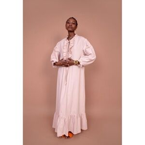 meadows Lavender Dress Blush Long Sleeve Maxi